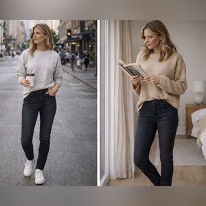 J BRAND Maria High Rise Skinny Jeans - Black Denim - Size 27